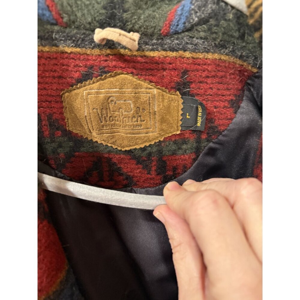 Vintage Woolrich Womens Southwest Pattern Nordic Wool Blanket Jacket size large - Picture 4 of 9